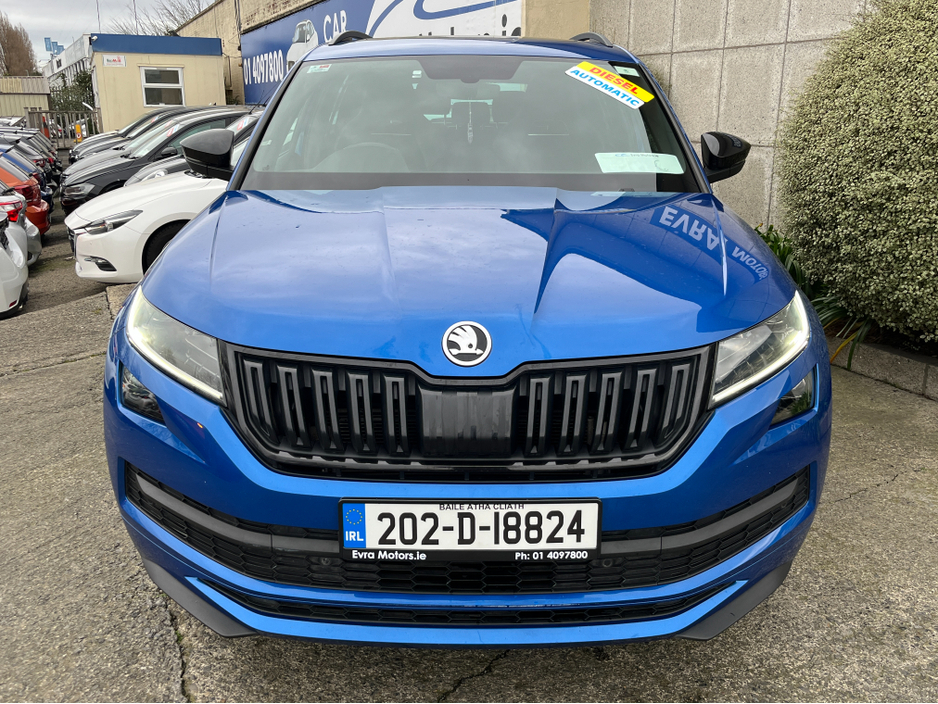 2020 Skoda Kodiaq SPORTLINE 7 SEATER AUTOMATIC 150BHP 2.0 DIESEL //PANORAMIC GLASS ROOF//HEATED SEATS AND STEERING WHEEL//REVERSE CAMERA// €33,950