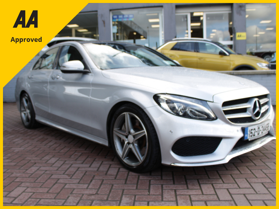 2015 Mercedes-Benz C Class C220D AMG LINE PREMIUM 4DR SALOON AUTO // PANORAMIC SUNROOF //  STUNNING CAR FINISHED IN ICE SILVER // BUY WITH CONFIDENCE AA AND SIMI APPROVED DEALER 2026 // FINANCE ARRANGED // ALL TRADE INS WELCOME €16,950