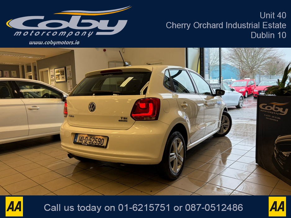 2014 Volkswagen Polo 1.2 AUTO 5DR. New NCT done before collection, Alloy Wheels, Air Conditioning, Hands Free, AUTO Wipers, Full Electrics, 2 Keys, Folding Rear Seats, Luggage Cover and more. €10,450