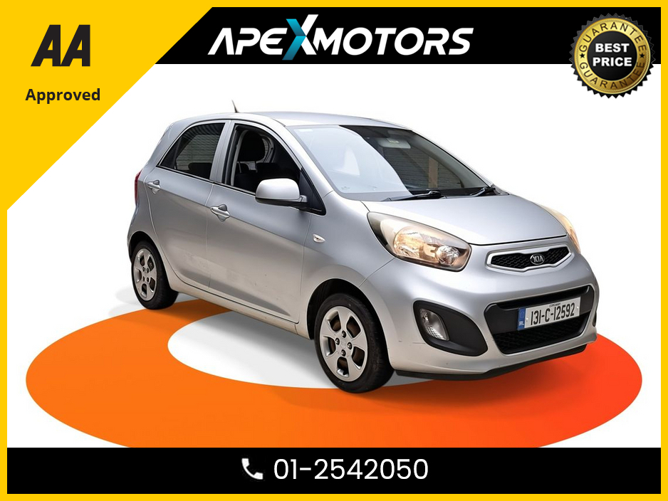 2013 Kia Picanto 1.0  * NEW MODEL  * 5DR HATCH * NCT SEP-26 * LOW TAX JAN-26 * IMMACULATE * 5-STAMPS SERVICE HISTORY * AA APPROVED * 101 SAFETY CHECKLIST * 2-KEYS * 12-MONTH ROADSIDE ASSIST * ONE VERY CAREFUL OWNER €5,949