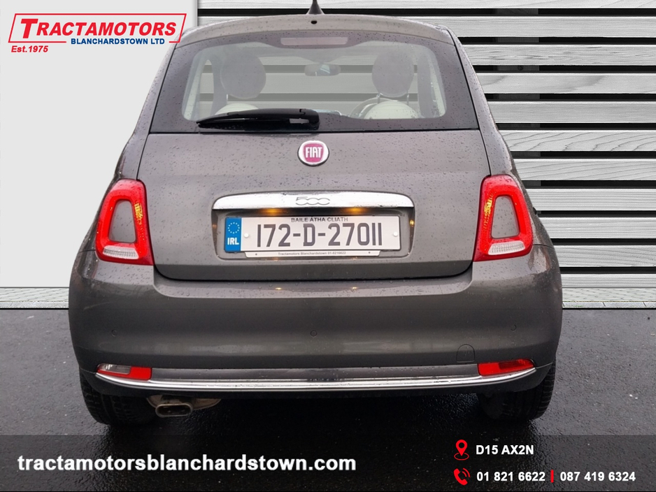2017 Fiat 500 1.2 LOUNGE 69BHP 3DR AUTO €10,999