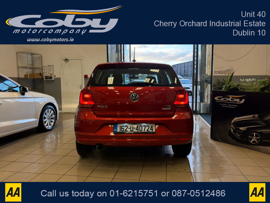 2016 Volkswagen Polo HIGHLINE 1.0 TSI AUTO 5DR. New NCT done before collection. Alloy Wheels, Half Leather, Reverse Cam, Dual Climate, Parking Sensors, Cruise Control, Mirror Link, MFSW, Bluetooth, Full Electrics and more €11,950