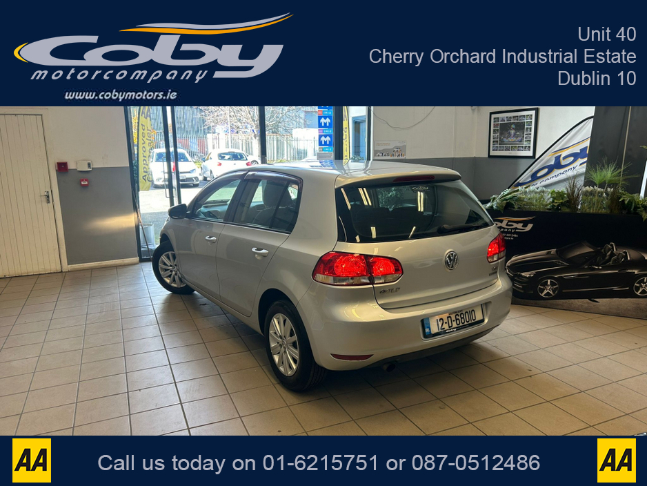 2012 Volkswagen Golf 1.2 5DR Auto. New NCT, 2Keys, Alloy Wheels, Handsfree, Auto Lights/ Wipers, Air Conditioning, USB/AUX, Folding Rear Seats, Electric Windows/Mirrors, Bluetooth and more. €8,450