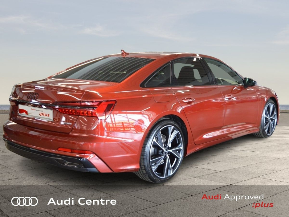 2025 Audi A6 40 TDI QUATTRO S-LINE Price new was € 93,189 GRENADINE RED Sunroof €84,999
