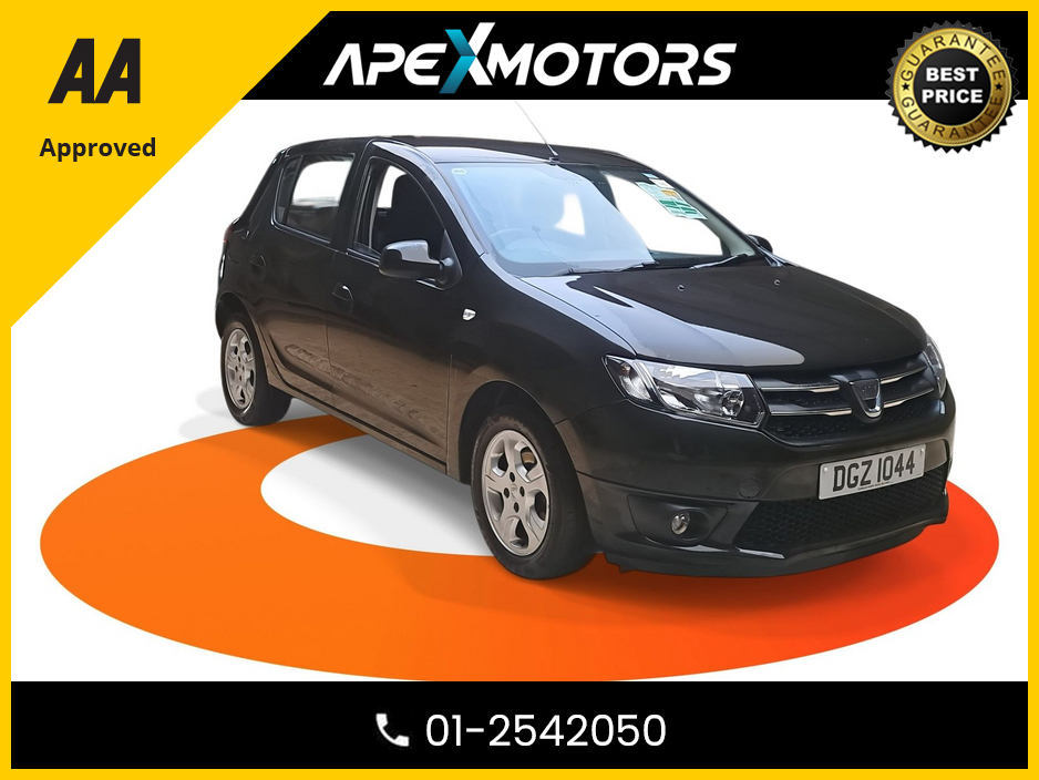 2016 Dacia Sandero FINANCE ARRANGED * 1.5DCI LAUREATE 90BHP * TOP SPEC WITH ALLOY WHEELS * NEW NCT JAN-27 * LOW  TAX  * RELIABLE  * ECONOMICAL * IMMACULATE * STAMPED SERVICE HISTORY * AA APPROVED * 101 SAFETY CHECKLIST €7,749