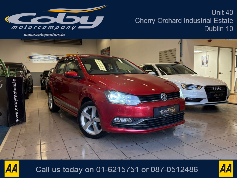 2016 Volkswagen Polo HIGHLINE 1.0 TSI AUTO 5DR. New NCT done before collection. Alloy Wheels, Half Leather, Reverse Cam, Dual Climate, Parking Sensors, Cruise Control, Mirror Link, MFSW, Bluetooth, Full Electrics and more €11,950