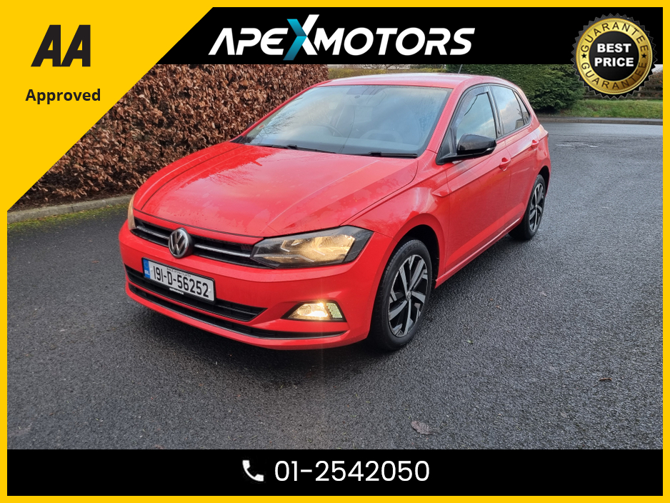 2019 Volkswagen Polo FINANCE ARRANGED * 1.0 BEATS EVO 80PS 5DR * TOP SPEC 5DR * NEW NCT JAN-28 * IMMACULATE * STAMPED SERVICE HISTORY * AA APPROVED * 101 SAFETY CHECKLIST * COLOUR REVERSE CAMERA * TOP-SPEC 5DR HATCH * LOW €14,949