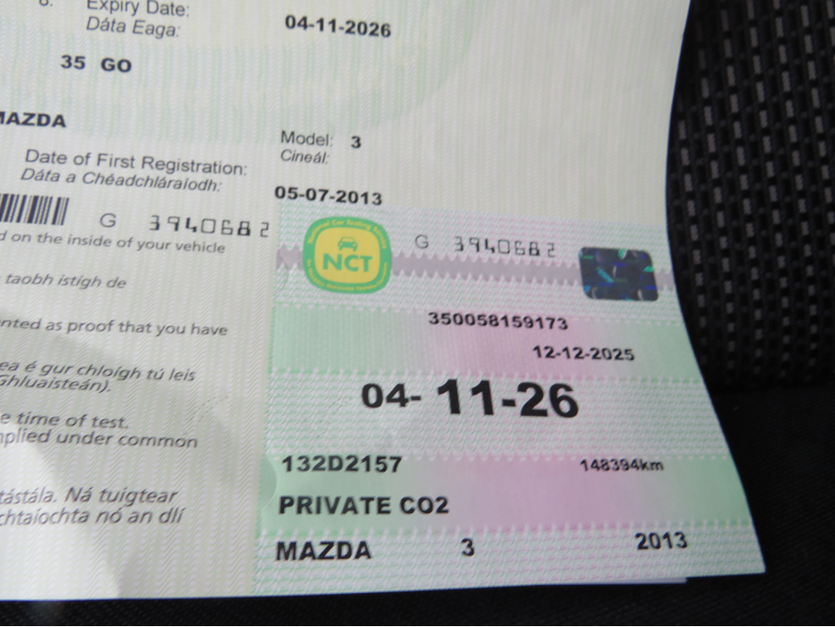 2013 Mazda Mazda3 1.6 D COMFORT LOW MILEAGE DIESEL  FRESH NCT €5,995