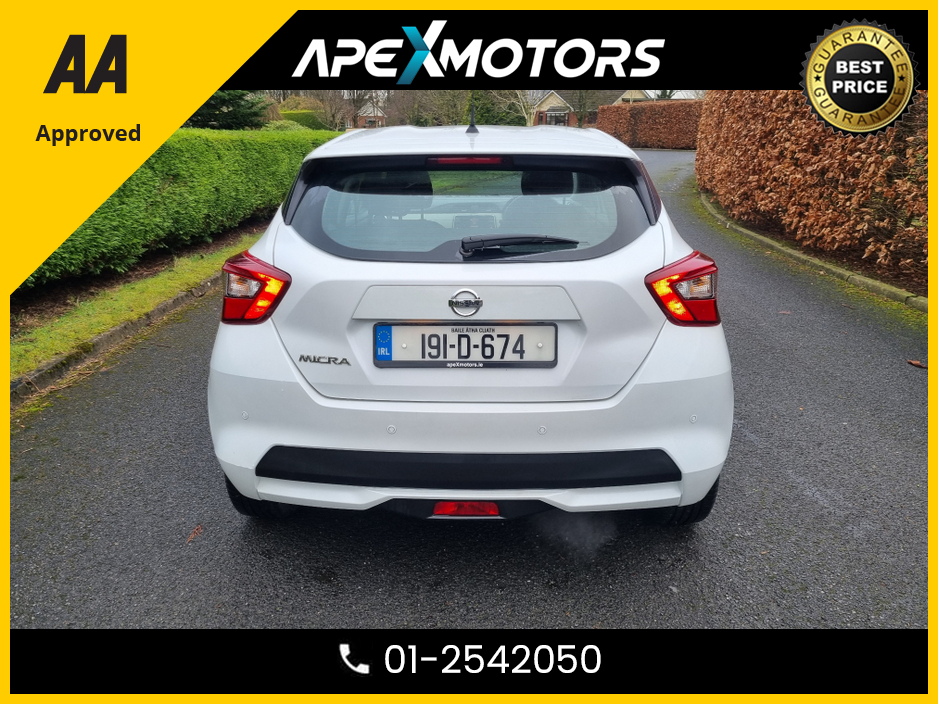 2019 Nissan Micra FINANCE ARRANGED * NEW MODEL 1.0 SV MY19 5DR * NEW NCT JAN-27 * LOW LOW KMs ONLY 45000KMs * IMMACULATE * LOW TAX * STAMPED SERVICE HISTORY * AA APPROVED * 101 SAFETY CHECKLIST * 01-2542050 €11,949