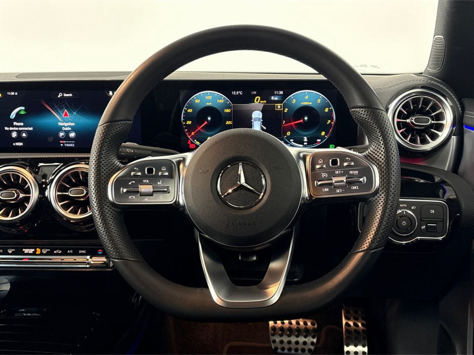 2021 Mercedes-Benz CLA Class 180 AMG LINE PREMIUM**BLACK LEATHER INTERIOR**FRONT HEATED SEATS**AMBIENT LIGHTING**UPGRADED 18"ALLOYS**TOUCH SCREEN MEDIA DISPLAY**REVERSE CAMERA**PARKING SENSORS**APPLE CARPLAY**KEYLESS START** €30,995