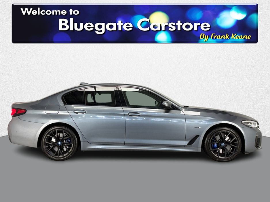 2022 BMW 5 Series 530E HYBRID M SPORT NEW NCT**19"MATTE BLACK ALLOYS**PANORAMIC SUNROOF**FRONT HEATED ELECTRIC SEATS**AMBIENT LIGHTING**APPLE CARPLAY**REVERSE CAMERA**PARKING SENSORS**DRIVE MODES**FINANCE AVAILABLE** €37,995