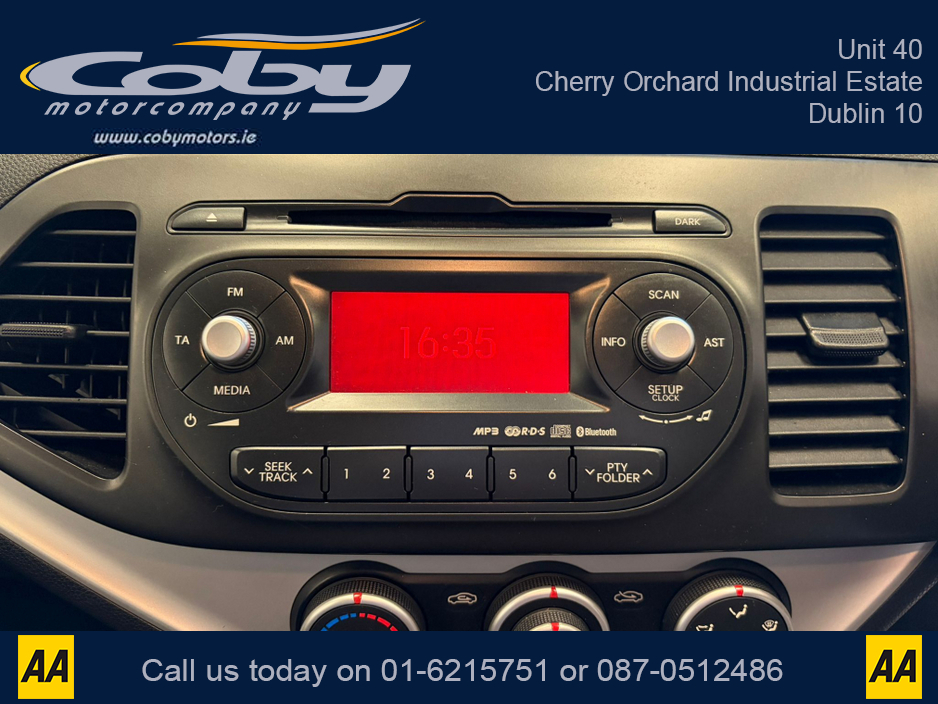 2014 Kia Picanto 1.0 MANUAL 5DR. Comes with New NCT before collection, Irish Owned Car, CD Player, 2 Keys, Air Conditioning, Irish Radio, Service History, Alloy Wheels, and more. €5,950