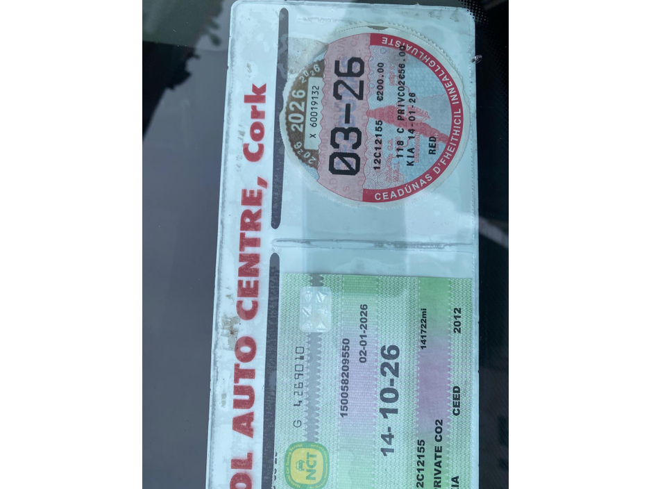 2012 Kia Ceed CEE'D 1.6 CRDI 2 113BHP 5DR €4,250