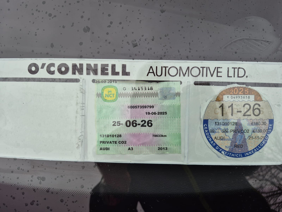 2013 Audi A3 1.6 TDI SE €9,950