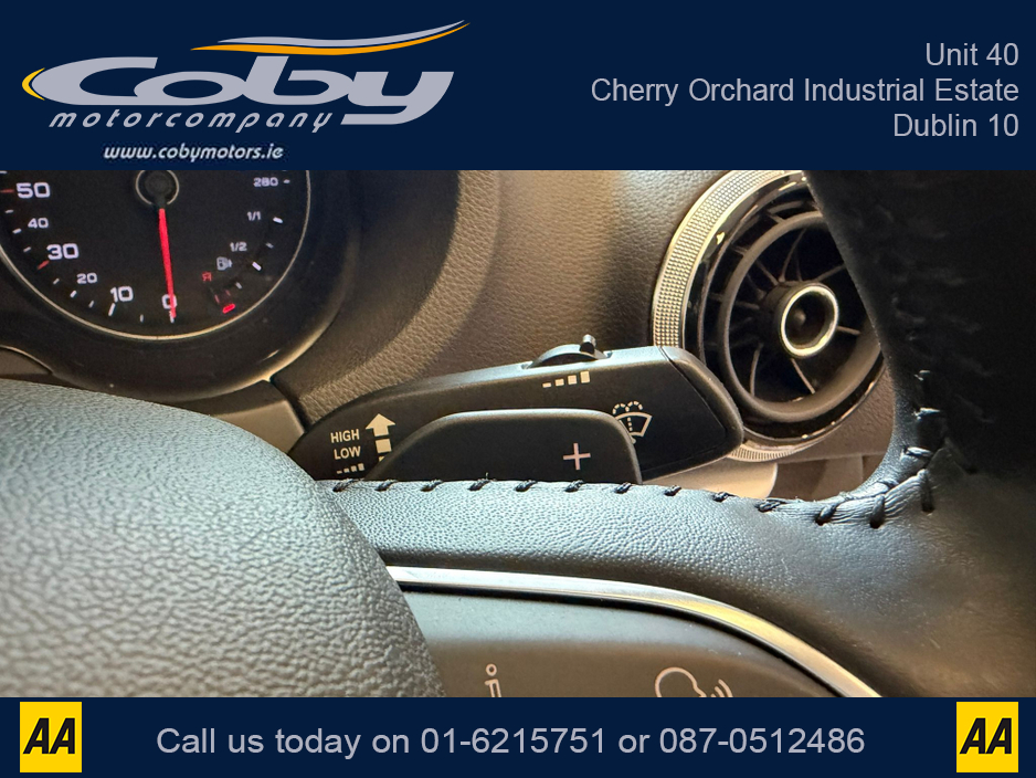 2015 Audi A3 1.4 Petrol Auto Saloon 4DR. New NCT done before collection, Reverse Camera, Dual Climate Control, MFSW, Cruise Control, Sat Nav, Handsfree, Parking Sensors, Paddle Shift and more. €13,750