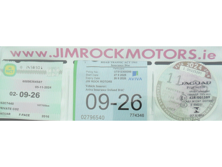 2016 Jaguar F-Pace 2.0 D PORTFOLIO  AUTO.......NCT 09/26........ENGINE REBUILT BY JAGUAR €18,995