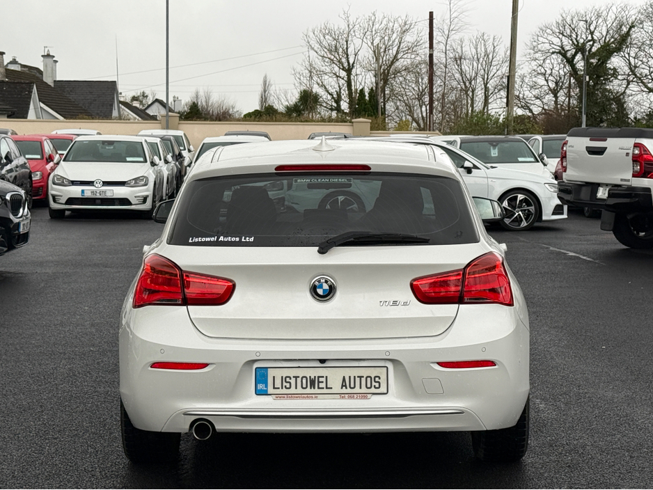 2018 BMW 1 Series STYLE 2.0 AUTO * 3 STAGE HEATED SEATS, SERVICE BOOK PRESENT WITH 4 SERVICE STAMPS, REAR VIEW CAMERA, PARKING SENSORS FRONT & REAR, ADAPTIVE CRUISE CONTROL, PART LEATHER TRIM, 2 KEYS, ISOFIX, * €18,950