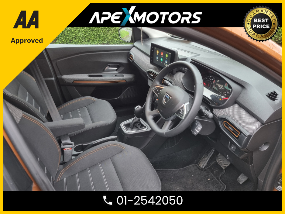 2021 Dacia Sandero FINANCE ARRANGED * STEPWAY COMFORT TCE 90 CVT MY2 * AUTOMATIC * ONE OWNER FROM NEW * NEW NCT MAY-27 * IMMACULATE * STAMPED SERVICE HISTORY * AA APPROVED * 101 SAFETY CHECKLIST * COLOUR REVERSE CAMERA €14,949