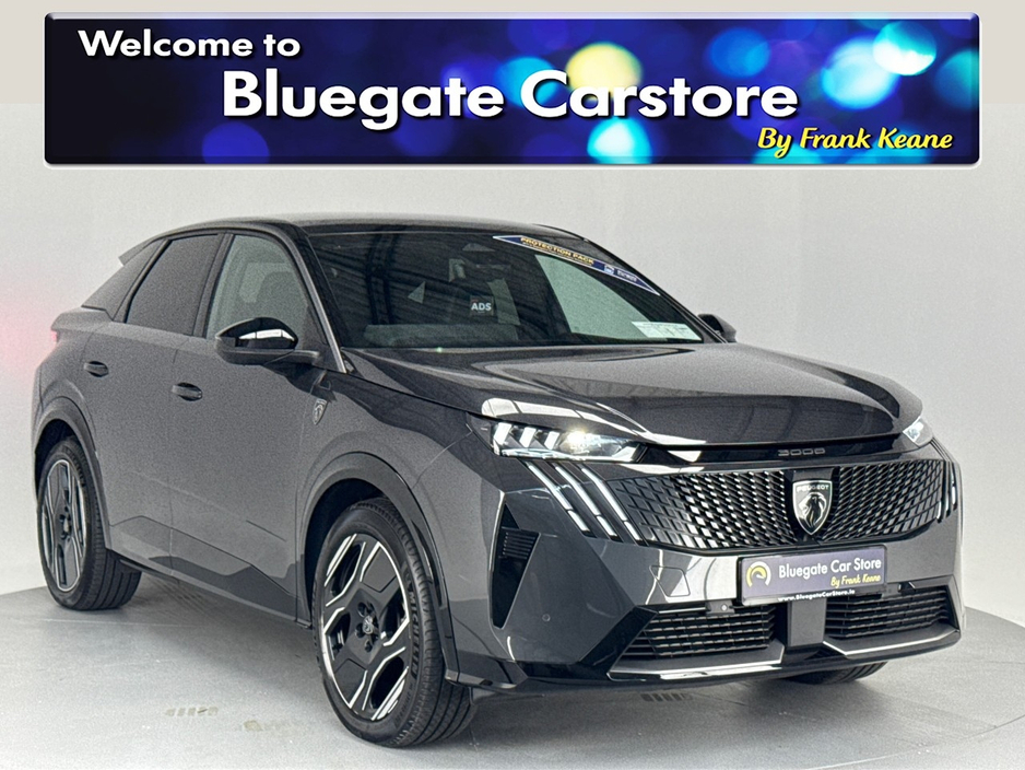 2025 Peugeot 3008 GT EV**DIGITAL DASH**TOUCH SCREEN MEDIA**APPLE CAR PLAY**HEATED SEATS**HEATED STEERING WHEEL**ELECTRIC TAILGATE**CRUISE CONTROL**MULTIFUNCTIONAL STEERING WHEEL**REVERSE CAMERA**PARKING SENSORS** €35,995