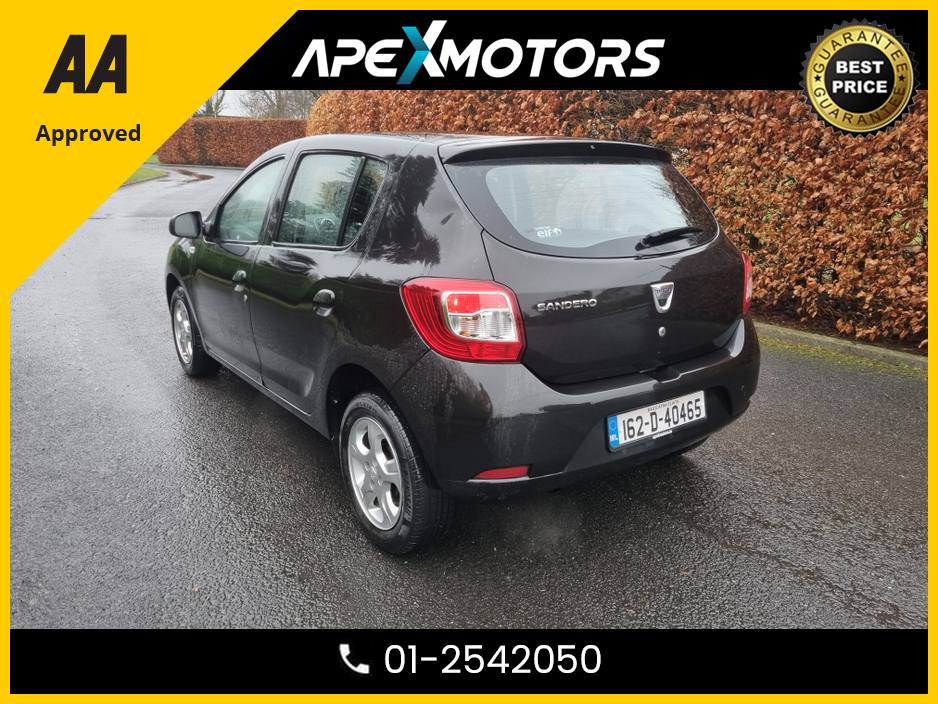 2016 Dacia Sandero FINANCE ARRANGED * 1.5DCI LAUREATE 90BHP * TOP SPEC WITH ALLOY WHEELS * NEW NCT JAN-27 * LOW  TAX  * RELIABLE  * ECONOMICAL * IMMACULATE * STAMPED SERVICE HISTORY * AA APPROVED * 101 SAFETY CHECKLIST €7,249