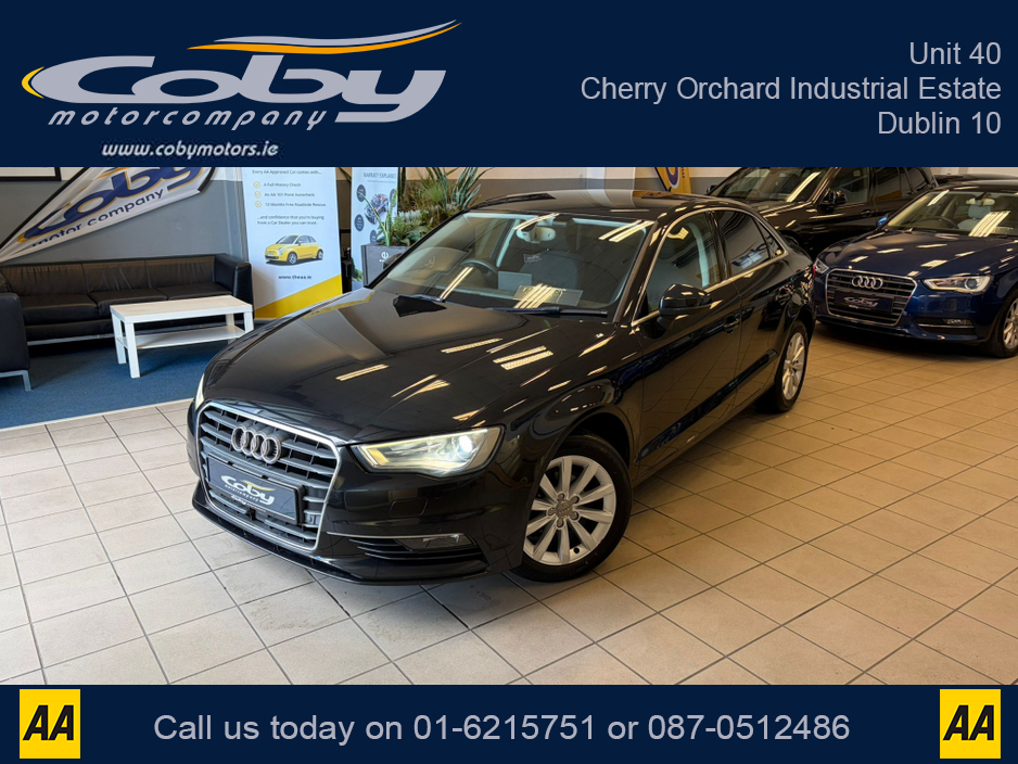 2014 Audi A3 Saloon 1.4 Auto 4dr Saloon. Stunning Car with, 2 Keys, New NCT. Alloy Wheels, Digital Dash, Dual Climate, Cruise, MFSW, Reverse Camera, Sat Nav, Bluetooth, Paddle Shift & more. €12,950