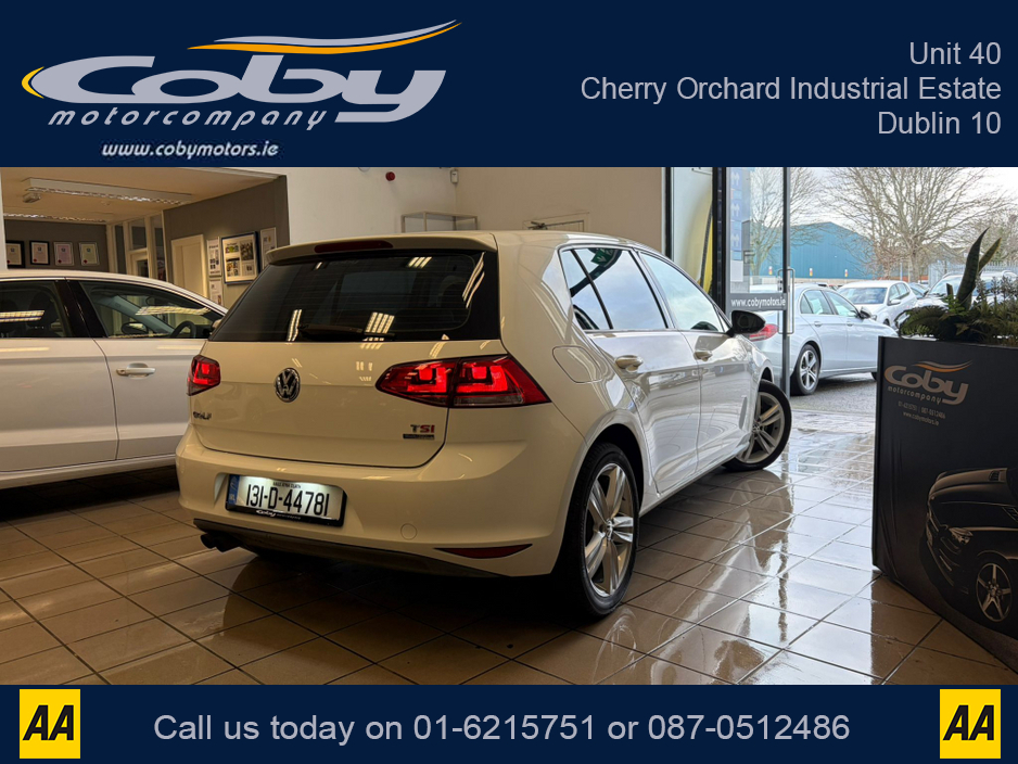 2013 Volkswagen Golf 1.4 5DR AUTO Highline. New NCT done before collection. Full Leather, Reverse Cam, Cruise Control, Heated Seats, Dual Climate, MFSW, Paddle Shift, Bluetooth and more. €11,450