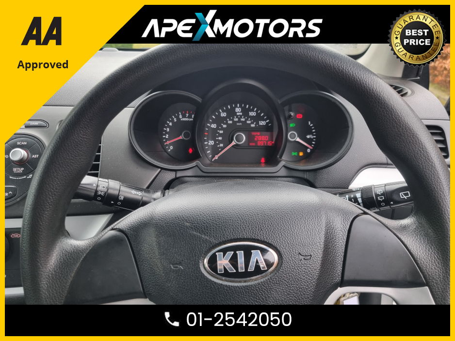 2013 Kia Picanto 1.0 5Dr * NEW MODEL  * 5DR HATCH * NCT SEP-26 * LOW TAX * IMMACULATE * 5-STAMPS SERVICE HISTORY * AA APPROVED * 101 SAFETY CHECKLIST * 2-KEYS * 12-MONTH ROADSIDE ASSIST * ONE VERY CAREFUL OWNER €5,749