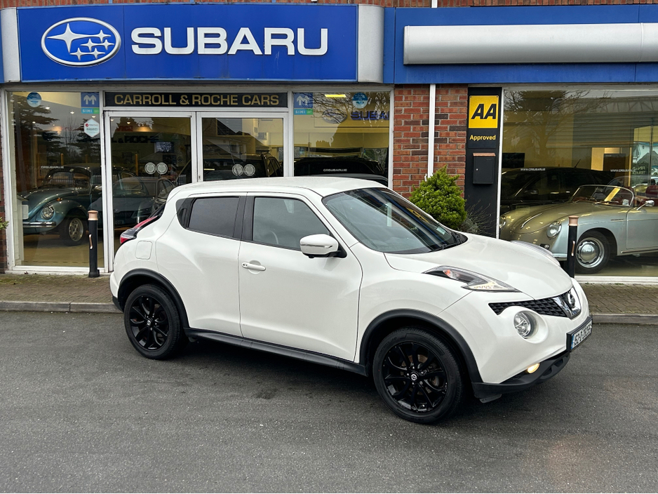 2015 Nissan Juke 1.5 DCI TEKNA SUV in White + Black Detail & Black Leather - Trade-In Welcome - Assured Dealer Warranty & Fully Serviced - €7,950