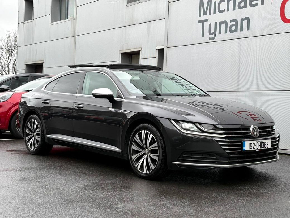 2019 Volkswagen Arteon 1.5 TFSI 150bhp Elegance, Panoramic Roof, 19” Alloys, 1/2 Leather, Camera, CarPlay - First Registered in July 2019 - Trade in Price €27, 999. €26,999