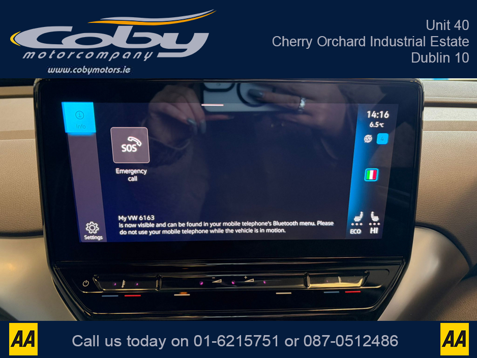 2022 Volkswagen ID.4 PRO 150 KW FAMILY 77KWH 204BHP PR PROPERF AUTO. 2Keys, 1/2 Leather, Full Electrics, Sat Nav, Dual Climate Control, Heated Seats, Cruise Control, Revers Cam, Parking Sensors, Handsfree, & more. €27,950