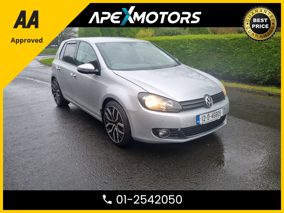 2012 Volkswagen Golf 2.0 TDI MATCH BLUEMOTION 140PS 5 5DR * RELIABLE & ECONOMICAL * BEAUTIFUL ALLOYS * IMMACULATE THROUGHOUT * NEW NCT DEC-26 * LOW TAX * STAMPED SERVICE HISTORY * AA APPROVED * 101 SAFETY CHECKLIST €3,949