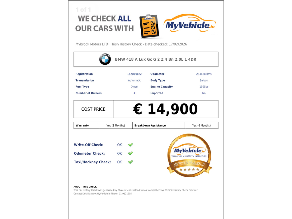 2016 BMW 4 Series 418D LUXURY!!AUTO!!LEATHER!! €14,900