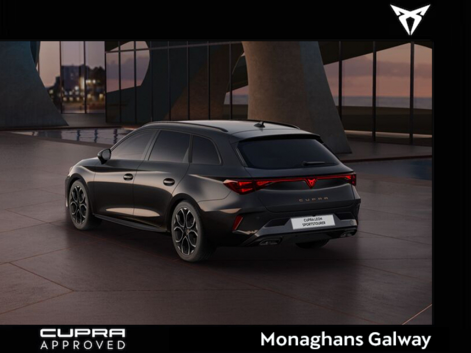 2026 Cupra Leon Sportstourer *IN STOCK. READY FOR IMMEDIATE DELIVERY* V2 2.0 TDI 150hp (110 kW) AUTO in Midnight Black with CUPRA Side Skirts and Space Saving Spare Wheel €46,232