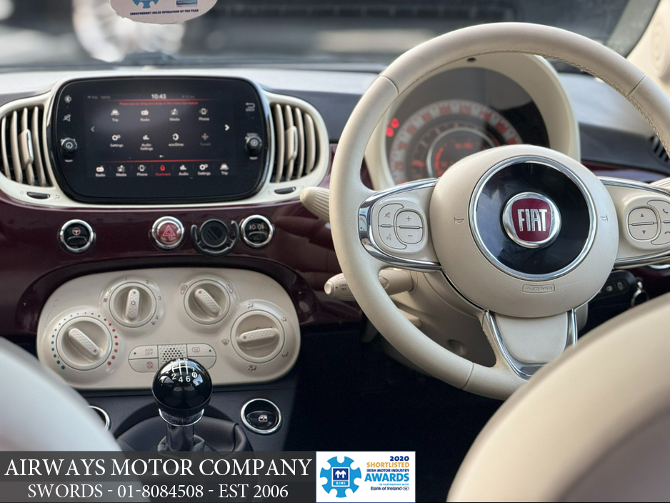 2020 Fiat 500 LOUNGE 1.0 3DR - PANROOF & LOW KMS €14,250