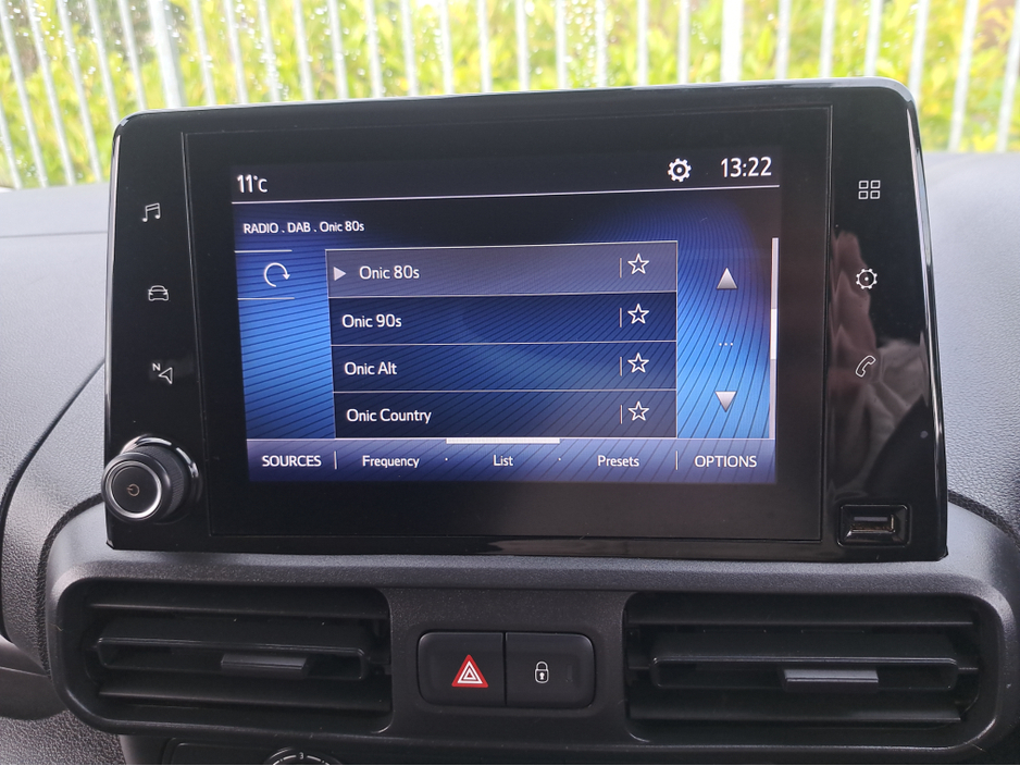 2022 Toyota Proace City Icon L1 Panel Van 1.5 Diesel with 3 seats in front and double sliding doors.