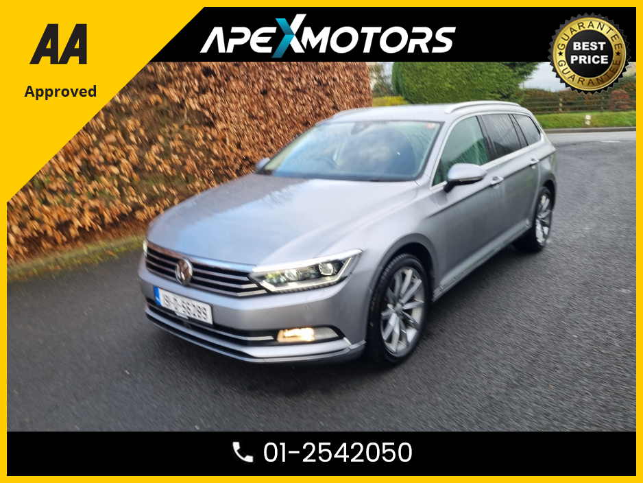 2019 Volkswagen Passat FINANCE ARRANGED * 2.0 ESTATE AUTO HIGHLINE * AUTOMATIC * TOP-SPEC ( EVERY EXTRA) * BLACK LEATHER INTERIOR * AA APPROVED  * 101 SAFETY CHECKLIST * 12-MONTH ROADSIDE ASSIST  * IMMACULATE *  01-2542050 €23,249