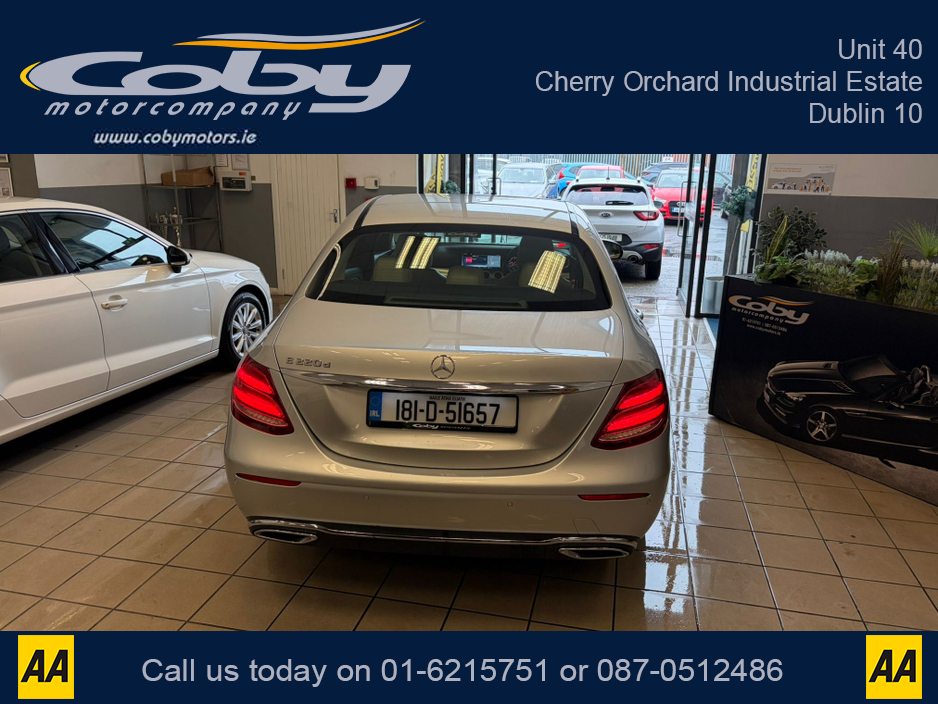 2018 Mercedes-Benz E Class E220 BLUETEC AMG LINE 5DR AUTO.  New NCT, Cruise Control, Full Leather, Alloy Wheels, 2 Keys, Dual Climate Control, Sat Nav, BT, Full Electrics, Parking Sensors, Heated Seats, MFSW, Handsfree, & mor €26,950