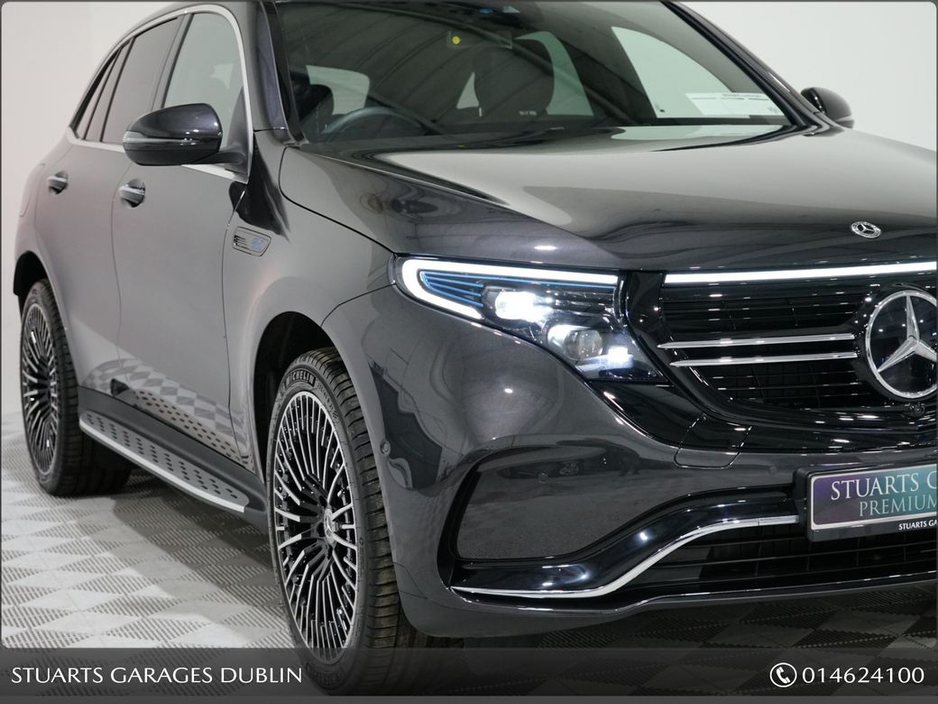 2023 Mercedes-Benz EQC EQC 400 AMG LINE: SELENITE GREY METALLIC WITH BLACK LEATHER, SUNROOF, 21” DIAMOND CUT TURBINE ALLOYS, SIDE RUNNING BOARDS, KEYLESS ENTRY €39,945