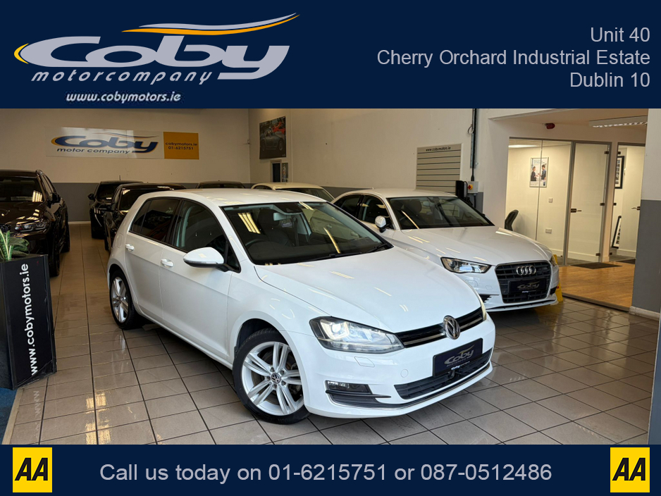 2013 Volkswagen Golf 1.4 5DR AUTO Highline. New NCT done before collection. Full Leather, Reverse Cam, Cruise Control, Heated Seats, Dual Climate, MFSW, Paddle Shift, Bluetooth and more. €11,450