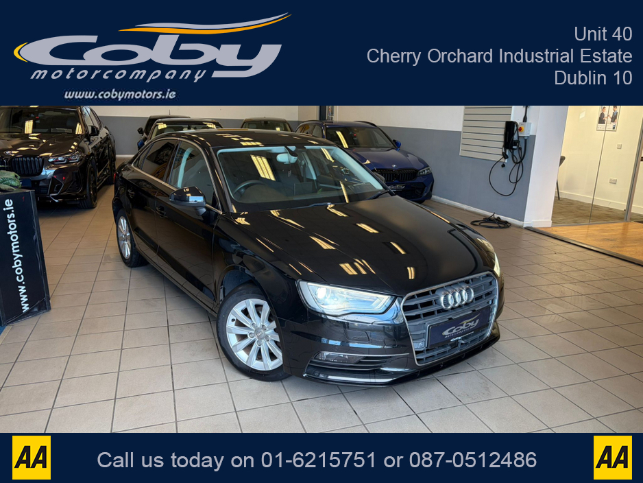 2014 Audi A3 Saloon 1.4 Auto 4dr Saloon. Stunning Car with, 2 Keys, New NCT. Alloy Wheels, Digital Dash, Dual Climate, Cruise, MFSW, Reverse Camera, Sat Nav, Bluetooth, Paddle Shift & more. €12,950