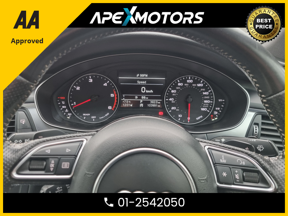2015 Audi A6 FINANCE ARRANGED * 2.0 TDI S-LINE ULTRA 187BHP 4DR AUTO 190PS * NCT DEC-26 * CREAM LEATHER * IMMACULATE * STAMPED SERVICE HISTORY * AA APPROVED * 101 SAFETY CHECKLIST * AUTOMATIC (DSG) * HEATED SEATS €17,249
