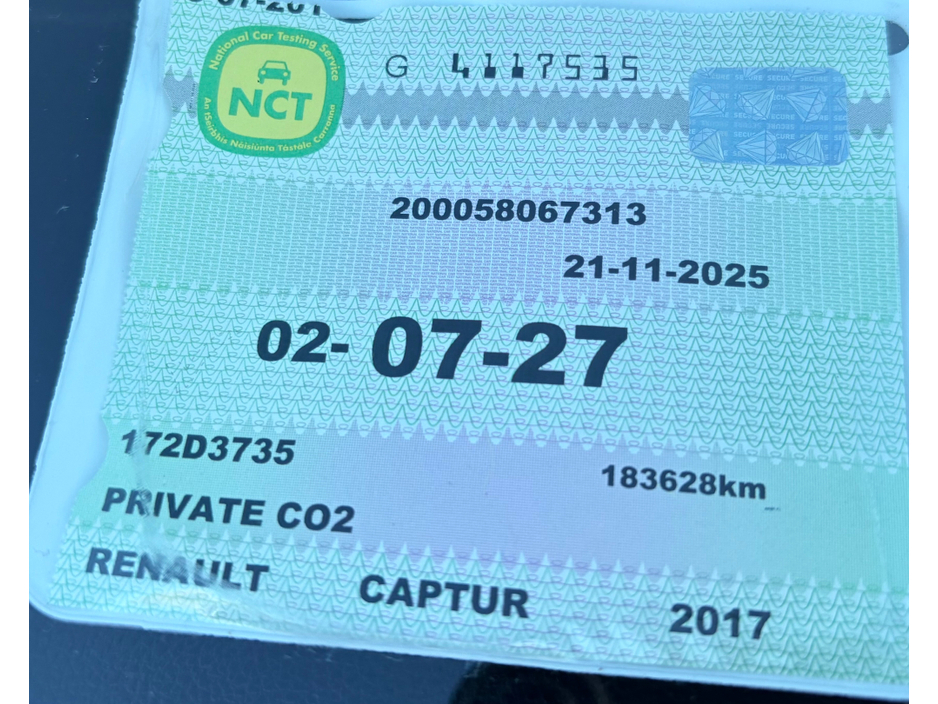 2017 Renault Captur INTENSE 1.5 DCI ** IRISH CAR ** 2 KEYS ** IMMACULATE EXAMPLE ** €9,995