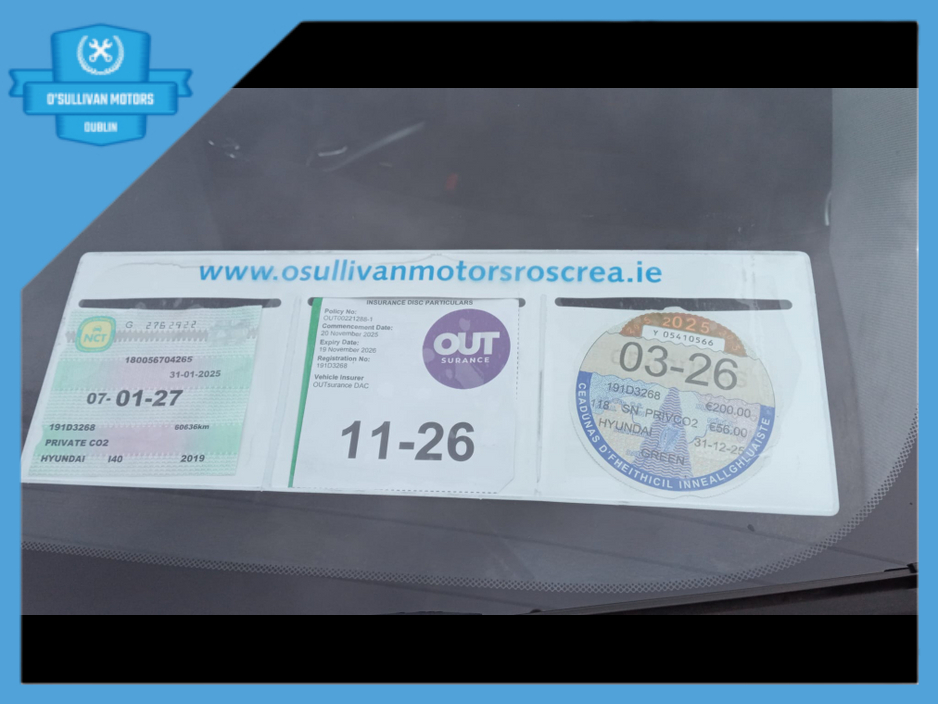 2019 Hyundai i40 /2019/1.6 DIESEL/MANUAL/NCT&TAX €16,499