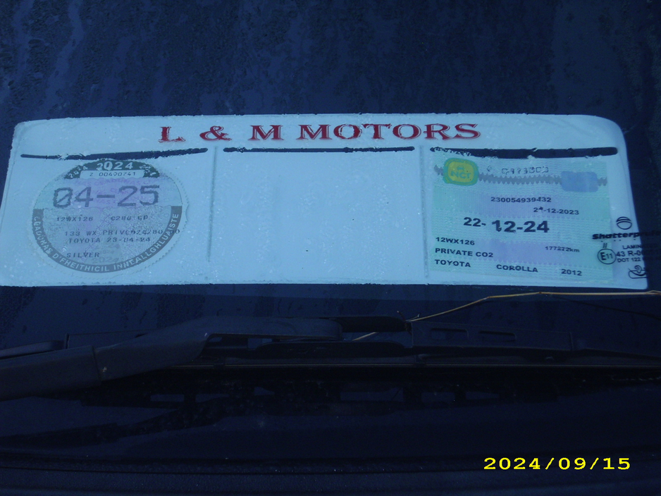 2012 Toyota Corolla 1.33 TERRA MC 4DR €5,250