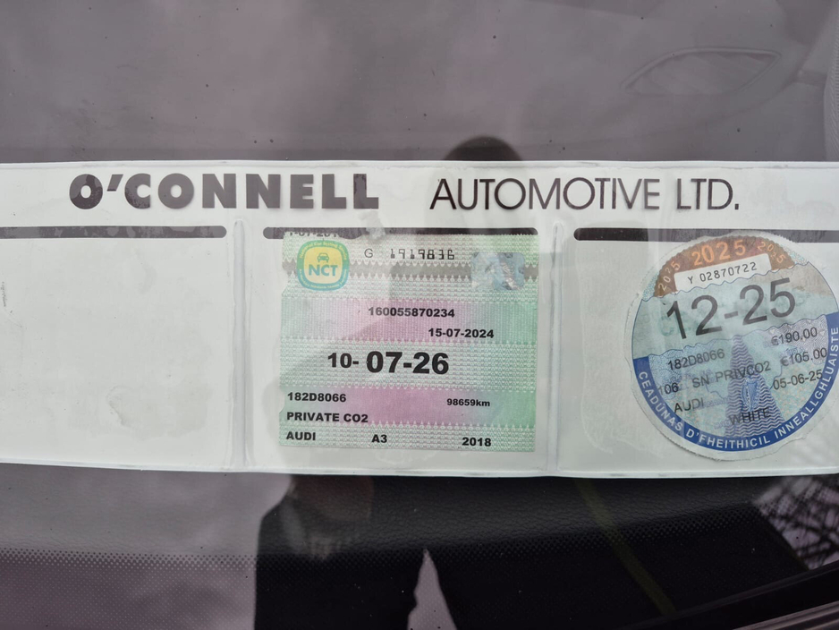 2018 Audi A3 1.0TFSI 115 SE €16,999