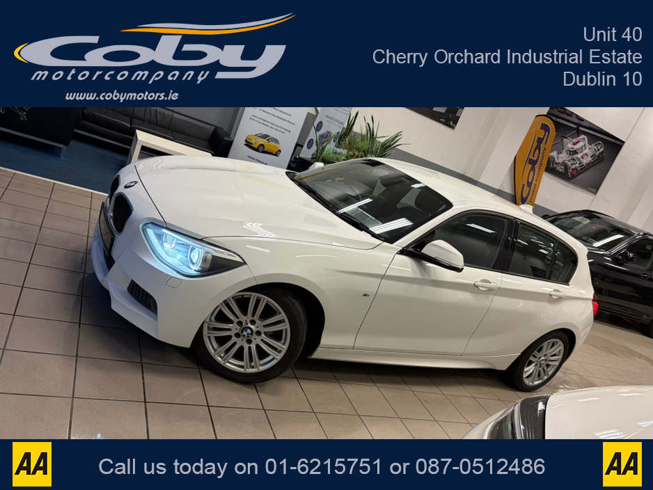 2014 BMW 1 Series 1.6 5DR AUTO M-Sport . NCT, Cruise Control, Dual Climate Control, Alloy Wheels, Revers Camera, Bluetooth, Folding Rear Seats, CD Player & more. €12,950