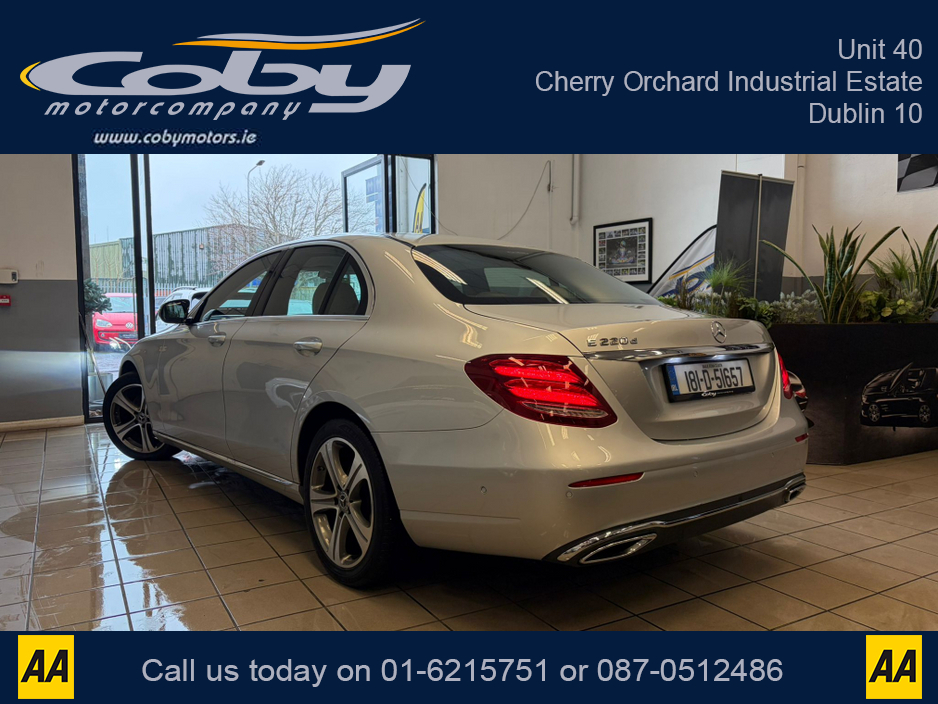 2018 Mercedes-Benz E Class E220 BLUETEC AMG LINE 5DR AUTO.  New NCT, Cruise Control, Full Leather, Alloy Wheels, 2 Keys, Dual Climate Control, Sat Nav, BT, Full Electrics, Parking Sensors, Heated Seats, MFSW, Handsfree, & mor €26,950