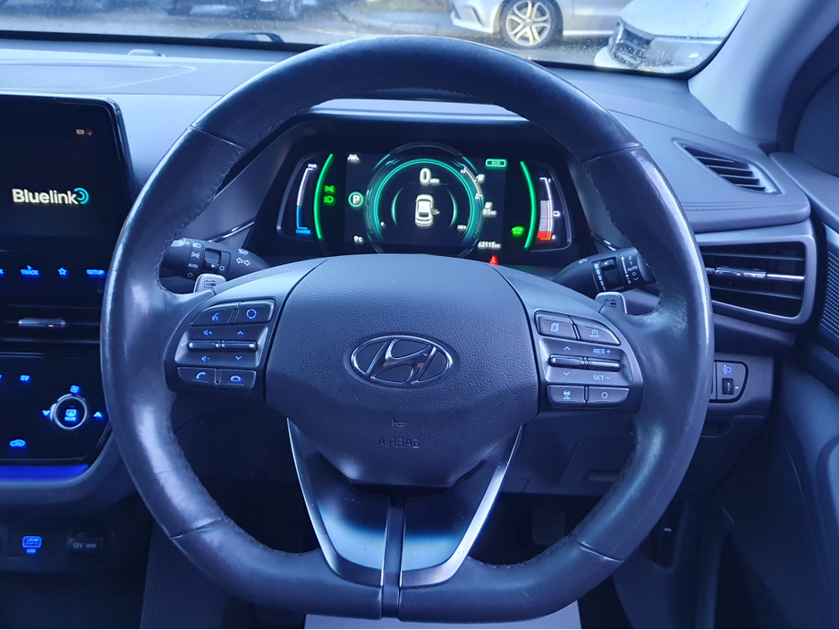 2021 Hyundai Ioniq PREMIUM AUTOMATIC FULLY ELECTRIC NCT 02/28 FINANCE AVAILABLE @ €58 PER WEEK FULL LEATHER/ HEATED SEATS/ SAT NAV/ TOUCH SCREEN MEDIA/ BLUETOOTH/ USB/ REVERSE CAMERA/ HISTORY CHECKED €12,950