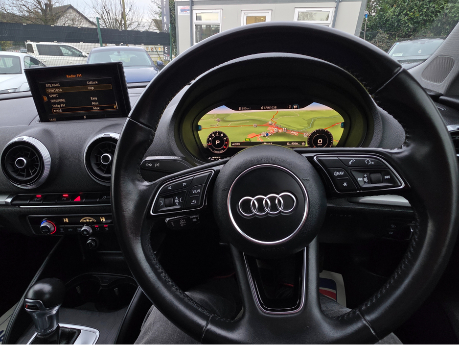2017 Audi A3 ( 172 REG 1.4 TFSI FACE-LIFT  SMARTPHONE INTERFACE- SATNAV - VIRTUAL COCKPIT - NAVIGATION REVERSING CAMERA -  PARKING SENSORS €17,950