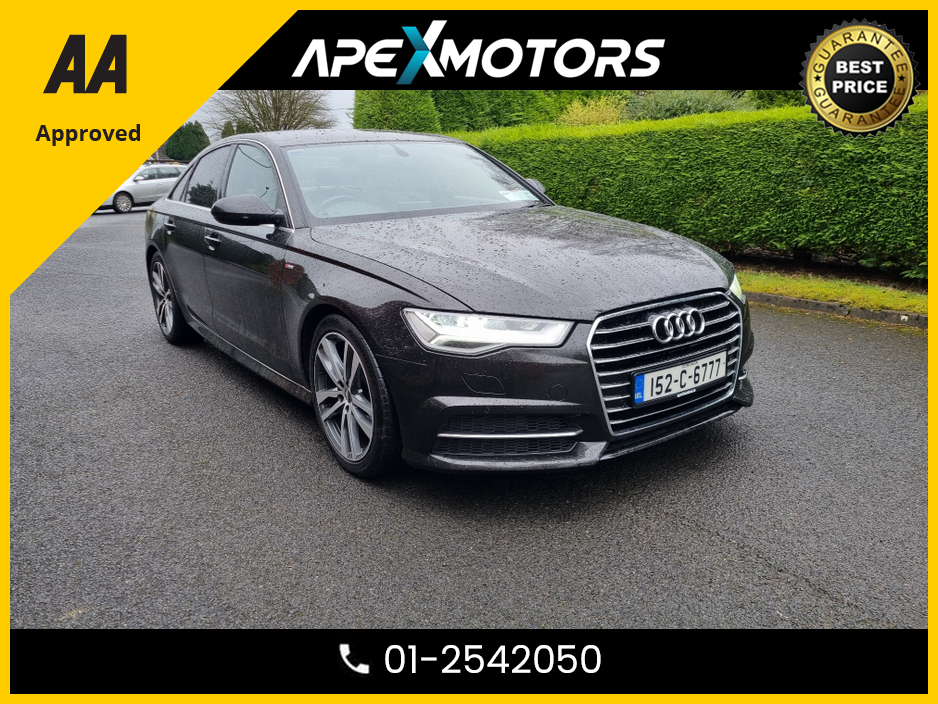 2015 Audi A6 FINANCE ARRANGED * 2.0 TDI S-LINE ULTRA 187BHP 4DR AUTO 190PS * NCT DEC-26 * CREAM LEATHER * IMMACULATE * STAMPED SERVICE HISTORY * AA APPROVED * 101 SAFETY CHECKLIST * AUTOMATIC (DSG) * HEATED SEATS €17,249